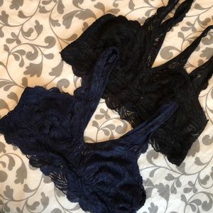 Aerie Bralettes Black & Blue 🖤💙